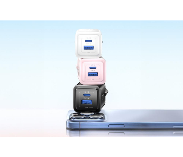 Vention Ładowarka 1x USB-A 1x USB-C GaN 30W biała - 1543396 - zdjęcie 4